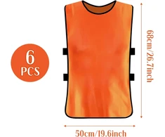Hoaaigo 6 futbolo liemenių rinkinys, treniruočių marškinėliai krepšiniui, sportiniai tinkliniai marškinėliai, tinklinė liemenė treniruotėms, sportinė marškinėlių liemenė suaugusiems, treniruočių marškinėliai vyrams ir moterims