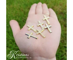 Hobbyfun kryželis, sienų dekoras, auksinis, 3 cm, 6 vienetai, montuojamas ant sienos, svetainė, miegamasis