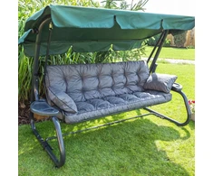 Hobbygarden Pagalvė sūpynėms, pagalvė sodo suolui su atlošu, atspari vandeniui, 140 cm