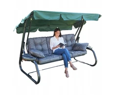 Hobbygarden Sūpynių pagalvėlė sodo suoliukui, 3 dalių komplektas, atspari vandeniui, anti-uv, 150 cm