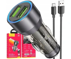 Hoco Greitasis 36w automobilinis įkroviklis su greituoju įkrovimu + C tipo Usb-c kabelis