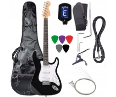 Hohner Elektrinė gitara rinkinys priedai dovanos kauliukai stygos roko gitara