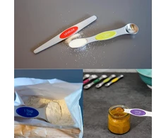 Holkitchen® 9 dalių matavimo šaukštų rinkinys, spagečių kaušeliai, dozavimo šaukštai pagaminti iš magnetinio nerūdijančio plieno, matavimo šaukštai, prieskonių šaukštai, matavimo šaukštų rinkinys kepimo matavimams, sausoms porcijoms/skysčiui