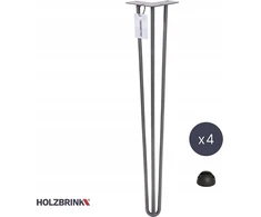 Holzbrink Pilkos spalvos stalo kojos 60cm Hairpin legs 4vnt
