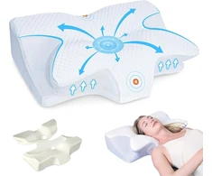 Homca ortopedinė pagalvė, kaklo pagalvė, atminties putų pagalvė, ergonominė pagalvė, minkšta, galimi kieti variantai, nuimama, skirta miegoti ant nugaros, šono ir pilvo, 60 x 44 x 13/14,5 cm
