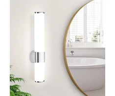 Homefire led veidrodinis šviestuvas vonios kambariui - 6 w veidrodinis šviestuvas vonios kambario sieninis šviestuvas 30 cm atsparus vandeniui ip44 chromas modernus neutrali balta 4000 k vonios kambario šviestuvas sieninis šviestuvas rūsiui virtuvei