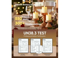 Homemory 12 Led arbatinių žvakių rinkinys 5,5 x 5,2 cm su nuotoliniu valdymu, beliepsnės mirgančios žvakės su baterijomis ir laikmačiu, šilta balta spalva vestuvėms, vakarėliams, festivaliams, kalėdinėms dekoracijoms