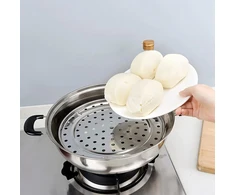 Garų puodas Hominas garų padėklas, nerūdijančio plieno garų laikiklis, apvalus garų stovas, stovas, padėklas, lentyna, gaminimo priedai, 24 cm puodams