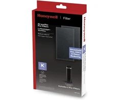 Honeywell Hrf-k2e K pakaitiniai pirminiai filtrai, suderinami su Hfd323e Air Genius 5 valytuvu, juodi
