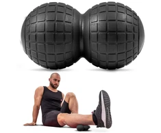 Hop Sport Dvigubas masažinis kamuoliukas lacrosse Eva, skirtas pratimams, lengvas, kietas, pilates