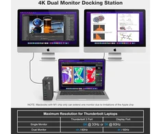Hopday 18-in-1 Thunderbolt 3 dokas, skirtas Usb-c nešiojamiesiems kompiuteriams, 100w įvestis, įkrovimas nešiojamam kompiuteriui, telefonui, 8k Dp, 1 Gbps Ethernet, audio, Usb-a 10gbs, Usb-c 10gbs, Sd/tf, optinė išvestis (juodas)