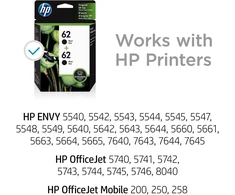 Hp 62 Juodas Rašalo Kasetė (t0 A52an)