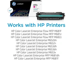 Hp magenta tonerio kasetė, skirta colour laserjet enterprise m652/m653 spausdintuvui