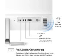 Hp series 5 524sa fhd ips monitorius su garsiakalbiais | 60,5 cm (23,8 colio) | 100 hz | 16:9 | 1500:1 kontrastas | 99% srgb | hdmi 1.4 | vga | neatspindintis | pakreipimas -5°+25° | tvariai pagamintas | baltas