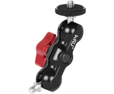 Objektyvas Hsu aliuminio lydinio dvigubos galvutės adapteris, magic arm su 1/4" sriegiu dslr kamerai