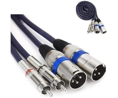Htruiyaty 2 x xlr male į 2 x rca kabelį rca kabelis, hifi stereo audio jungties xlr patch kabelis mikrofono galios stiprintuvas 5 m