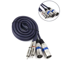 Htruiyaty 2 x xlr male į 2 x rca kabelį rca kabelis, hifi stereo audio jungties xlr patch kabelis mikrofono galios stiprintuvas 5 m
