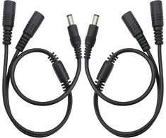 Hualisiji Y kabelio adapteris Dc kabelis 1 į 2 Dc 5,5 mm x 2,1 mm 1 į 2 ilginamasis kabelis Cctv kabelis 30 cm, skirtas stebėjimo įrenginiams, maršrutizatoriams, nešiojamiesiems kompiuteriams, automobiliuose montuojamiems įrenginiams ir kt. (2 vnt.)