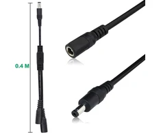 Hualisiji Y kabelio adapteris Dc kabelis 1 į 2 Dc 5,5 mm x 2,1 mm 1 į 2 ilginamasis kabelis Cctv kabelis 30 cm, skirtas stebėjimo įrenginiams, maršrutizatoriams, nešiojamiesiems kompiuteriams, automobiliuose montuojamiems įrenginiams ir kt. (2 vnt.)