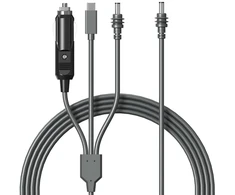 Hugener 3 viename Starlink Mini maitinimo kabelis 3m, kelių prievadų maitinimo kabelis su Usb Type-c, automobilinio įkroviklio adapteriu ir Dc prievadu, skirtas Starlink Mini