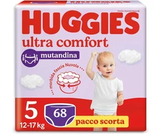 Huggies Ultra Comfort kelnaitės sauskelnės 5 dydis (12-17kg) 68 vnt.