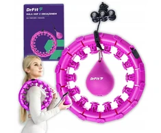 Hula lankas su svoriu lieknėjimui, apimtis iki 120 cm, modeliuoja figūrą Drfit