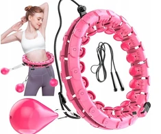 Hula lankas su svoriu liekninantis Smart su iškilimais Relax Sport rožinis