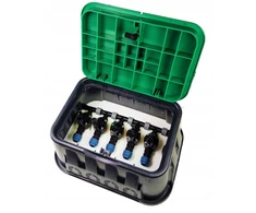 Hunter kolektorius su 6 solenoidiniais ventiliais Pgv ir šulinėliu 20