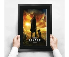Plakatas Hwc Trading A3 Fr Star Trek Picard Patrick Stewart dovanos spausdintas autografas paveikslas Tv gerbėjų atributika gerbėjams pasirašytas - A3 įrėmintas