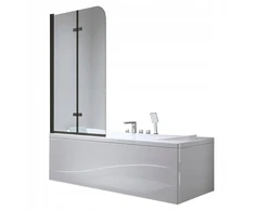 Hydrosan Bps dviejų dalių vonios sienelė Pr04 juoda 90x140 cm 6 mm