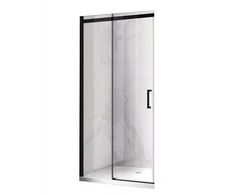 Hydrosan Kz09d juodos spalvos dušo durys nišai 125-130 cm 8 mm