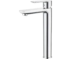 Ibergrif Vonios Maišytuvas, Aukštas Praustuvo Maišytuvas, Vandens Taupymo (maišytuvas su Snapelio Aukščiu 253 mm), Maišytuvas su 40 cm Šalto/karšto Vandens Jungtimi, Vonios Maišytuvas Kriauklei, Žalvaris, Chromas