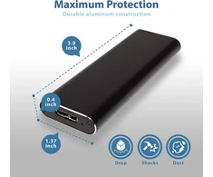 Icy Box 183 M2 išorinis korpusas 1x M.2 Ssd B &amp; B + M Key, 22 x 30/42/60/80 mm, Usb 3.0 su Uasp Sata Iii aliuminio Aerial – Juodas