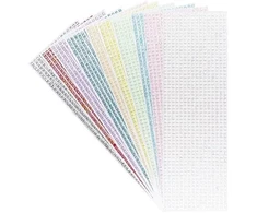 Ideen mit Herz, 10 lipnių, briaunuotų, vaivorykštinių juvelyrinių apvadų rinkinys, 10 cm x 30 cm kvadratas