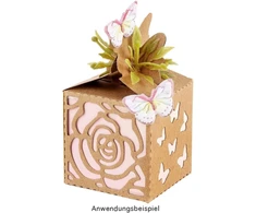 Ideen mit Herz Trafaretas iškirpimui, sulankstoma dėžutė 2, 16,3 cm x 11 cm, tinka standartinėms iškirtimo mašinoms, skirtas dovanų dėžučių, dėžučių, valentino dienos, motinos dienos, gimtadienio, kalėdų, suvenyrų kūrimui
