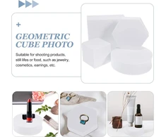 Objektyvas Ifundom 4 vnt. fotografijos fono rekvizitai geometriniai kubo nuotraukų rekvizitai lūpų dažams papuošalams makiažo aksesuarams modeliavimui