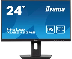 Iiyama Prolite Xub2493hs-b6 60.5 cm 23.8 colių Ips Led monitorius Full Hd 100hz Hdmi Dp Slim-line aukščio reguliavimas Pivot Juodas