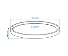 Ikea 4 vnt. boysenbar stovas - vidaus/lauko, šviesiai pilkas, 15 cm