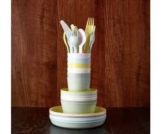 Ikea Kalas rinkinys, 6 asorti pastelinių spalvų lėkštės, be Bpa