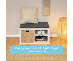 Ikea Kallax lentynos uždangalas 76 x 39 x 4 cm sėdynės pagalvėlė sėdynės pagalvėlė indaujai kaip sėdynė / patvarus užvalkalas / pilka anglis