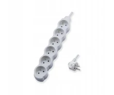 Ilginamasis laidas su įžeminimu 6 lizdai 3x1,5mm² Eco Line 5 metrai