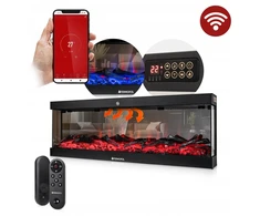 Įmontuojamas elektrinis židinys su nuotoliniu valdymu + wifi 1800w 91,4cm