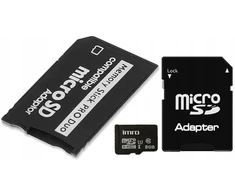 Imro Atminties kortelė 8gb su Sd adapteriu + Memory Stick Pro Duo adapteris Psp