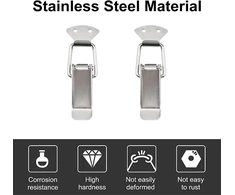 Increway nerūdijančio plieno atlenkiamų skląsčių rinkinys, spyruoklinė įrankių dėžė, bagažo lagaminas, metalinis, 110x35 mm, 4 vnt.
