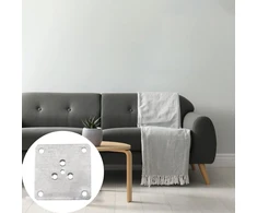 Fotelis Increway Tvirtinimo plokštelės, 4 vnt. didelio atsparumo sofos kojų tvirtinimo plokštelės plokščios patvarios plieninės baldų kojų tvirtinimo plokštelės su varžtais sofoms, kušetėms, kėdžių sėdynėms