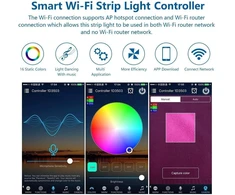 Inextstation Mini Rgb Led juostos valdiklis Dc12-24v su Wifi / valdymas per programėlę, nuotolinio valdymo pultelis, veikiantis su Alexa/google Assistant/ifttt Android/ios visoms 2835 3528 5050 Led juostoms