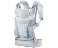 Infantino Staycool 4-in-1 nešynė kūdikiams, ergonomiško dizaino nešynė pilvui, skirta kūdikiams, naujagimiams ir mažyliams 3,6-18,1kg, su laikymo krepšiu, pilka, nešynė mažyliams