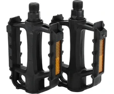 Infinauto dviračio pedalas, 9/16 colių ašies plastikiniai dviračio plokšti pedalai juodi, skirti plento, kalnų, Bmx ir Mtb dviračiams