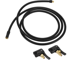 Infinauto padangų pripūtimo žarna, automobilio ventilio prailginimo žarna, 70.87 colio 7.8 mm id skirta automobiliui, motociklui, dviračiui, oro siurblio adapteris, padangos ventilis su oro jungtimi, guma, juoda, patvari