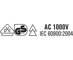 Ingdaum® 3 Vde atsuktuvų su plokščia galvute rinkinys 0,5 x 3,0 x 75 mm; 0,8 x 4,0 x 100 mm; 1,0 x 5,5 x 125 mm, izoliuoti iki 1000 V elektrikams, mechatronikams ir šaldymo technikams